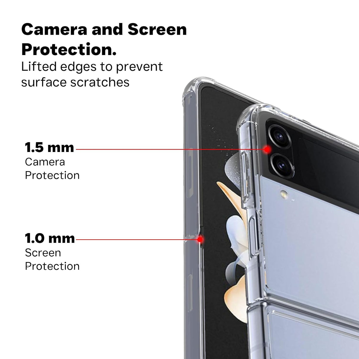 Samsung Galaxy Z Flip 4 Back Cover Case | Clear Hybrid - Clear