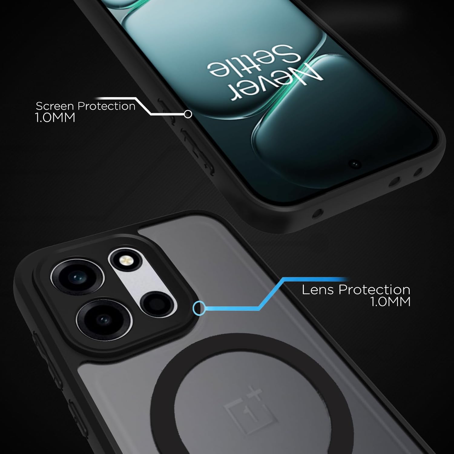 OnePlus Nord 6 5G / Nord CE 6 5G Back Cover Case | Sleek Hybrid - Matte Black Magnetic