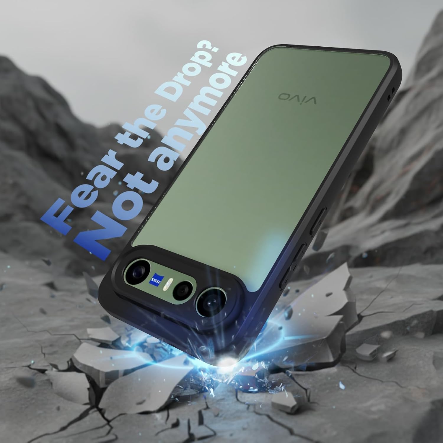 Vivo X300 FE Back Cover Case | Sleek Hybrid - Clear Black