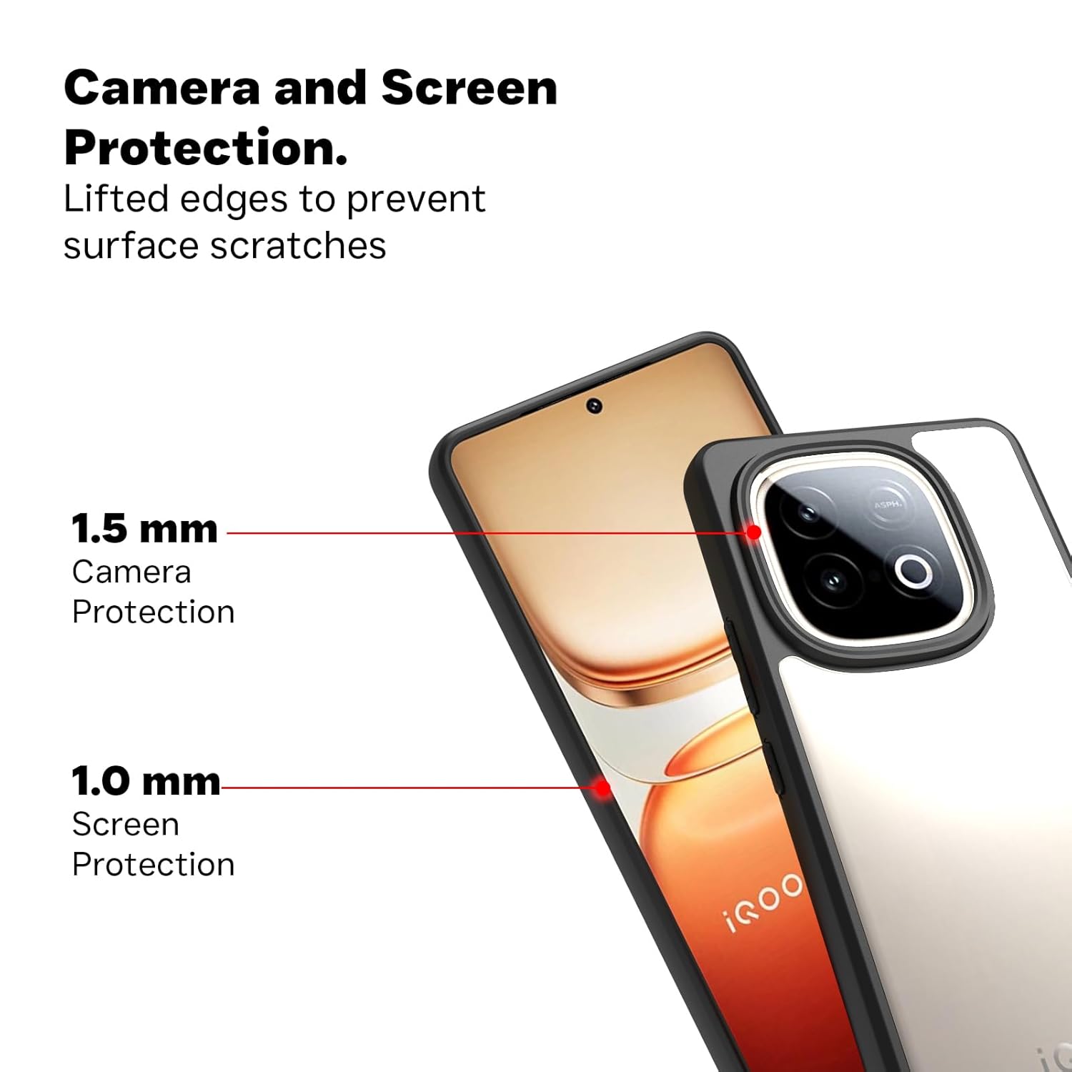 iQOO Neo 10 5G Back Cover Case | Sleek Hybrid - Clear Black