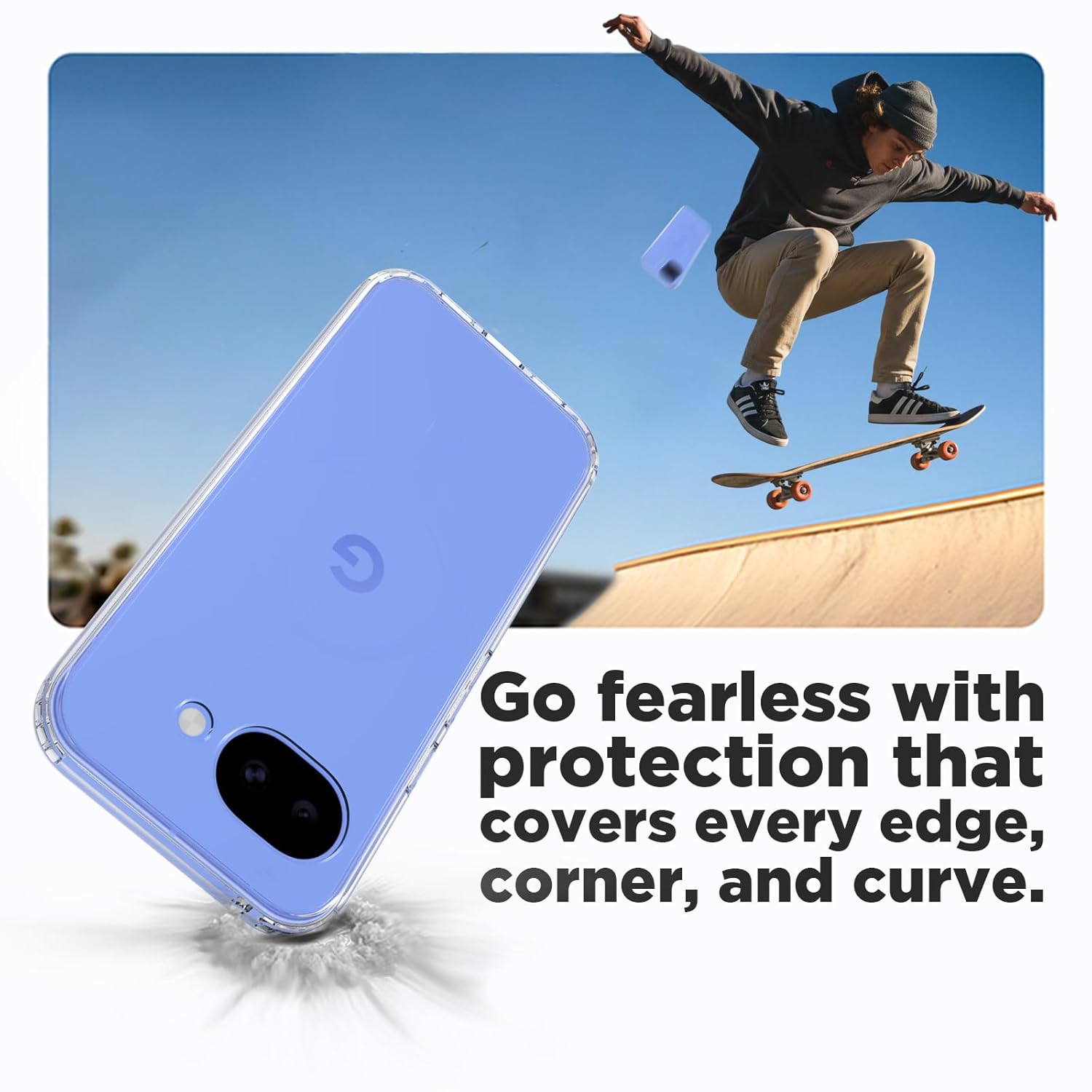 Google Pixel 10a Back Cover Case | Clear Hybrid - Clear Transparent