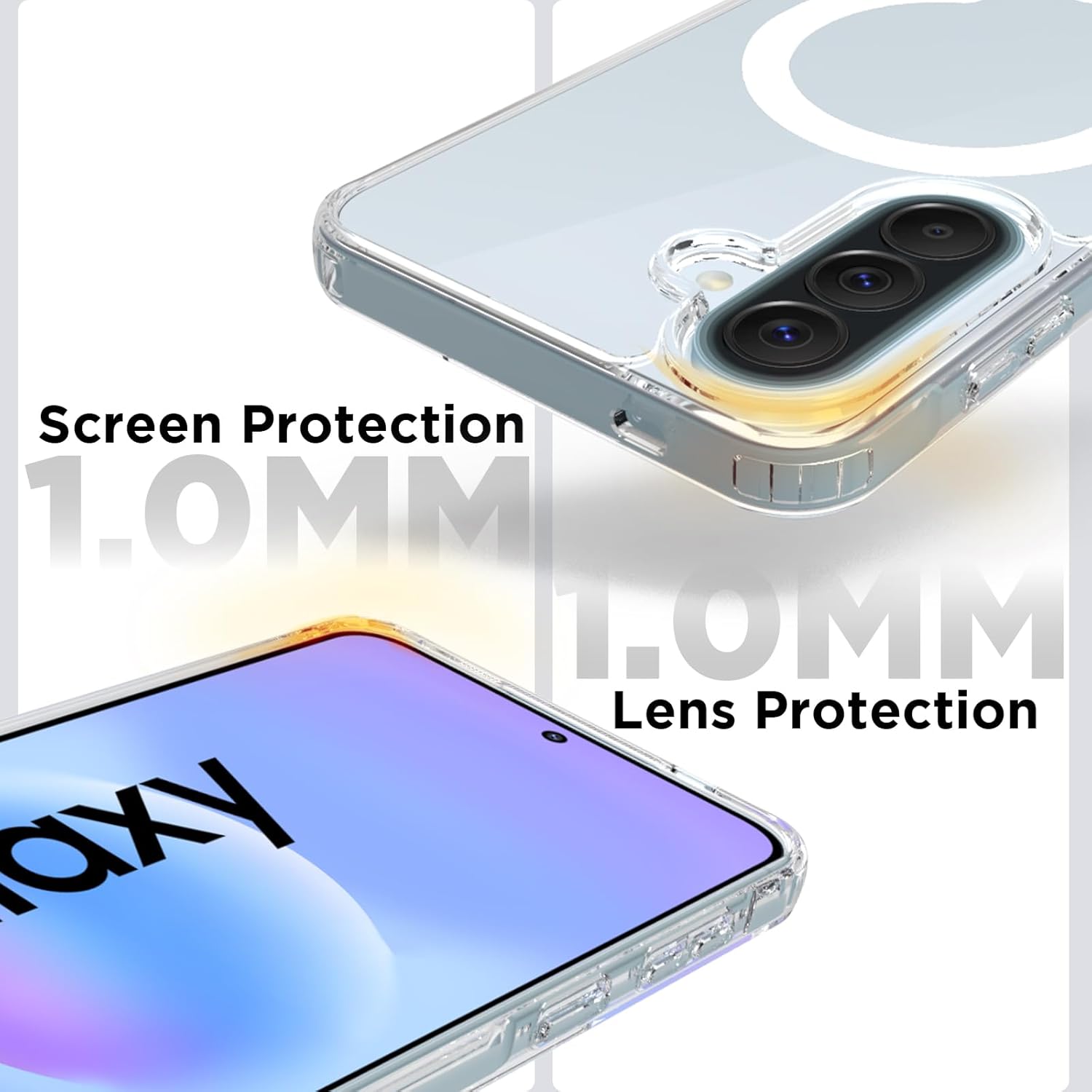 Samsung Galaxy A57 5G Back Cover Case | Clear Hybrid - Clear Magnetic