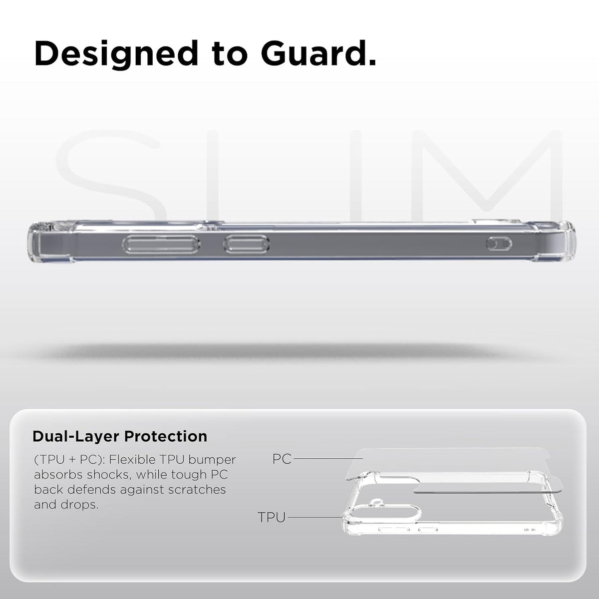 Samsung Galaxy S25 FE Back Cover Case | Sleek Hydrid - Clear