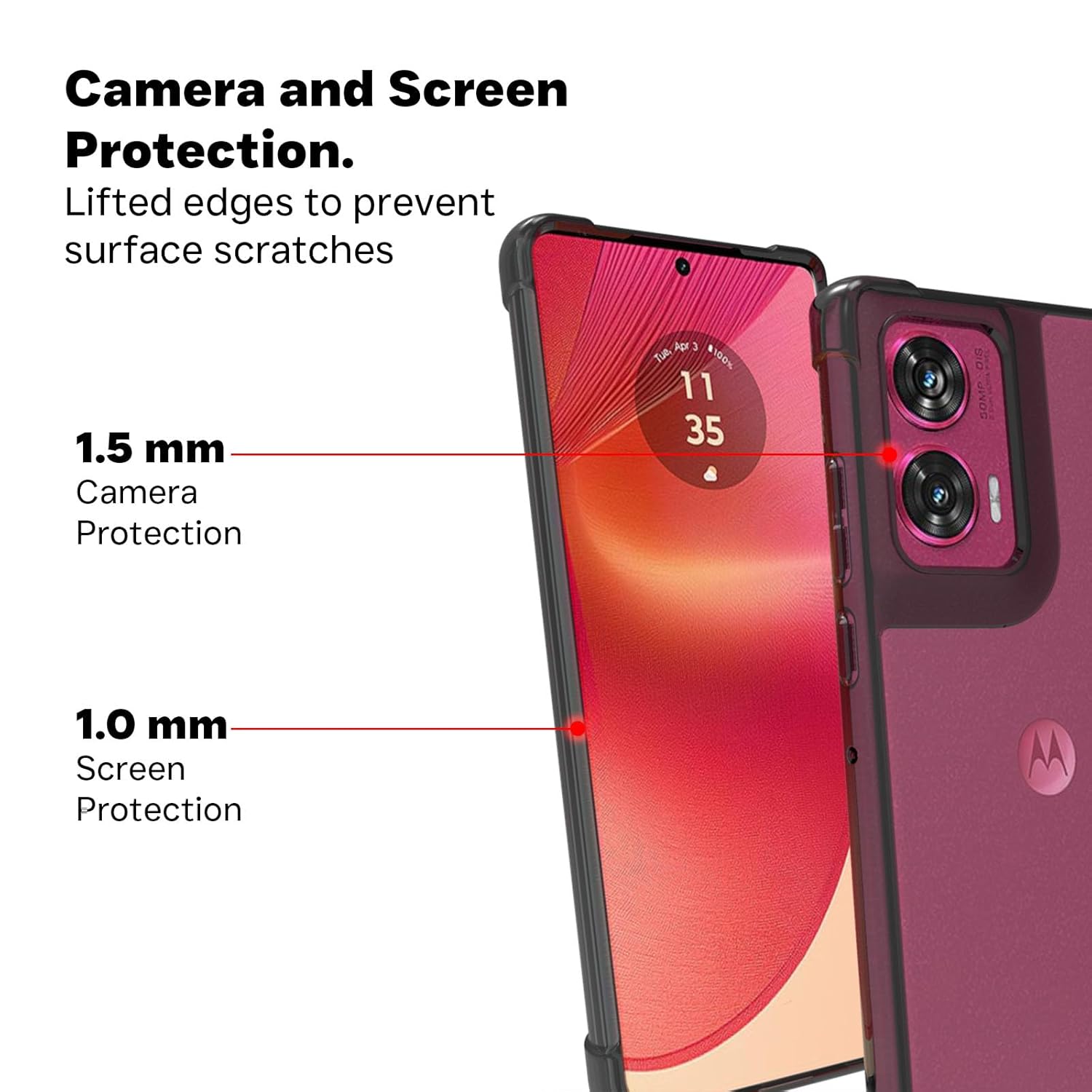 Motorola Edge 50 Fusion / Motorola G96 5G Back Cover Case | Clear Hybrid - Clear