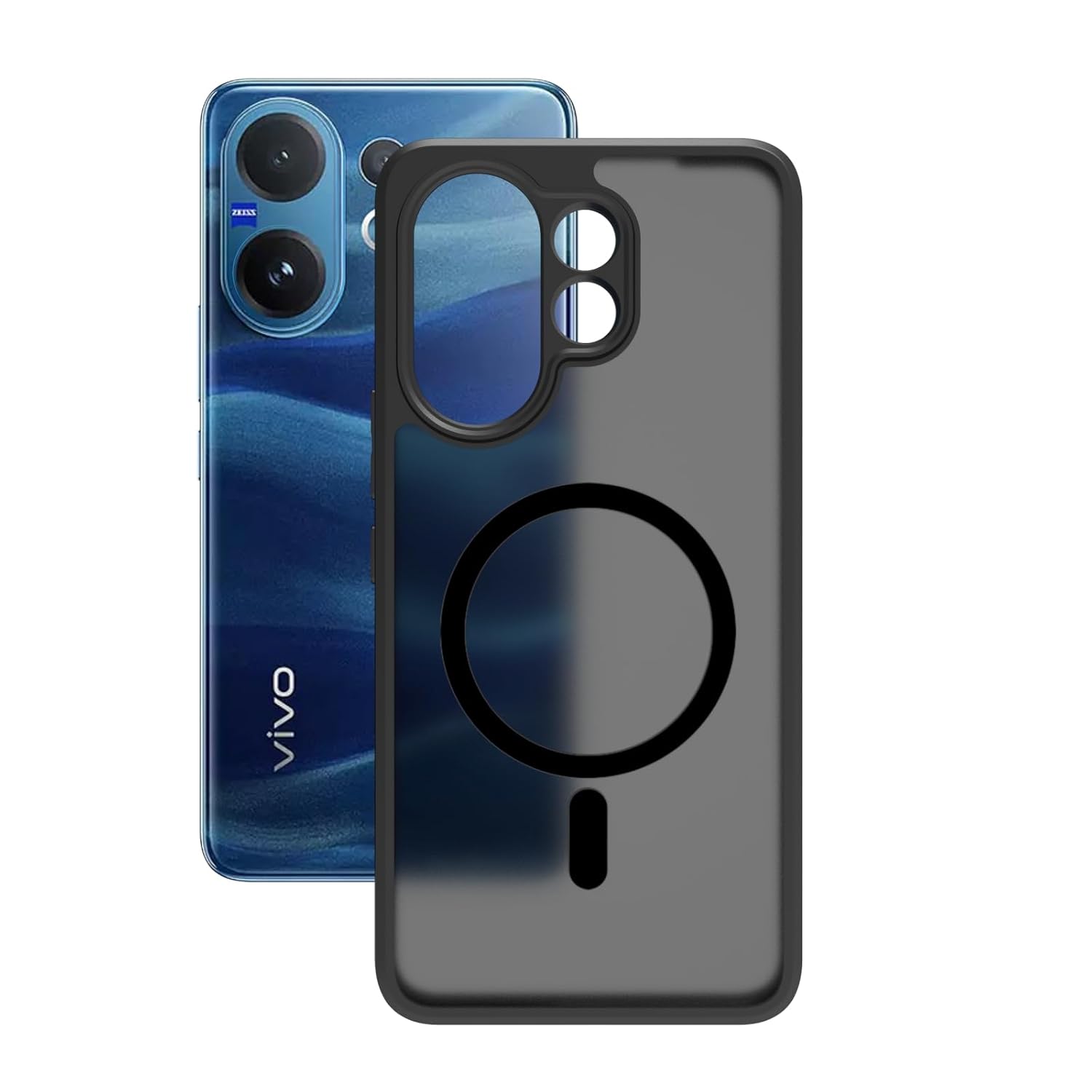 Vivo V60 5G / T4 Pro 5G / V60e 5G Back Cover Case | Sleek Hybrid - Matte Black Magnetic