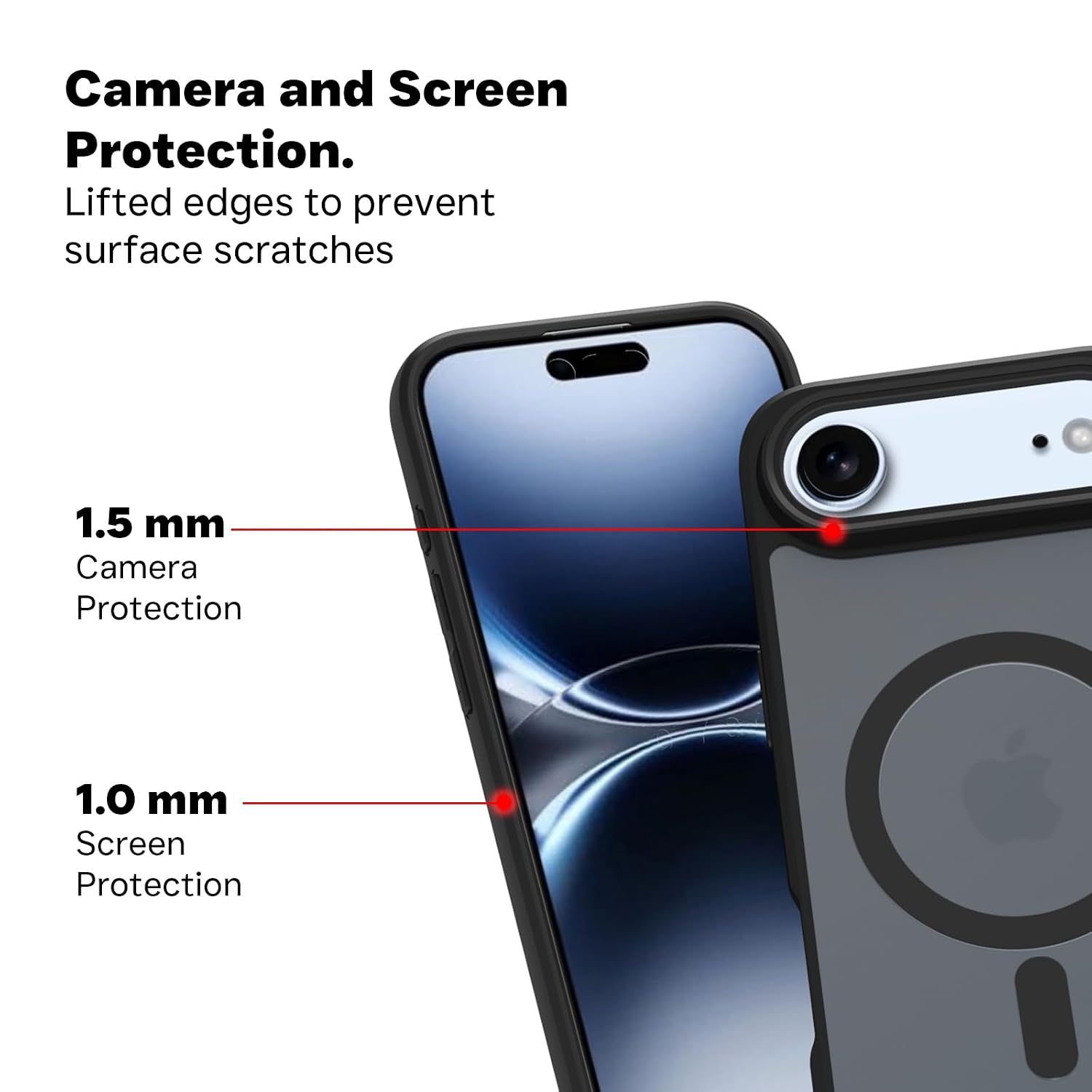 iPhone 17 Air Back Cover Case | Sleek Hybrid - Matte Black Magnetic