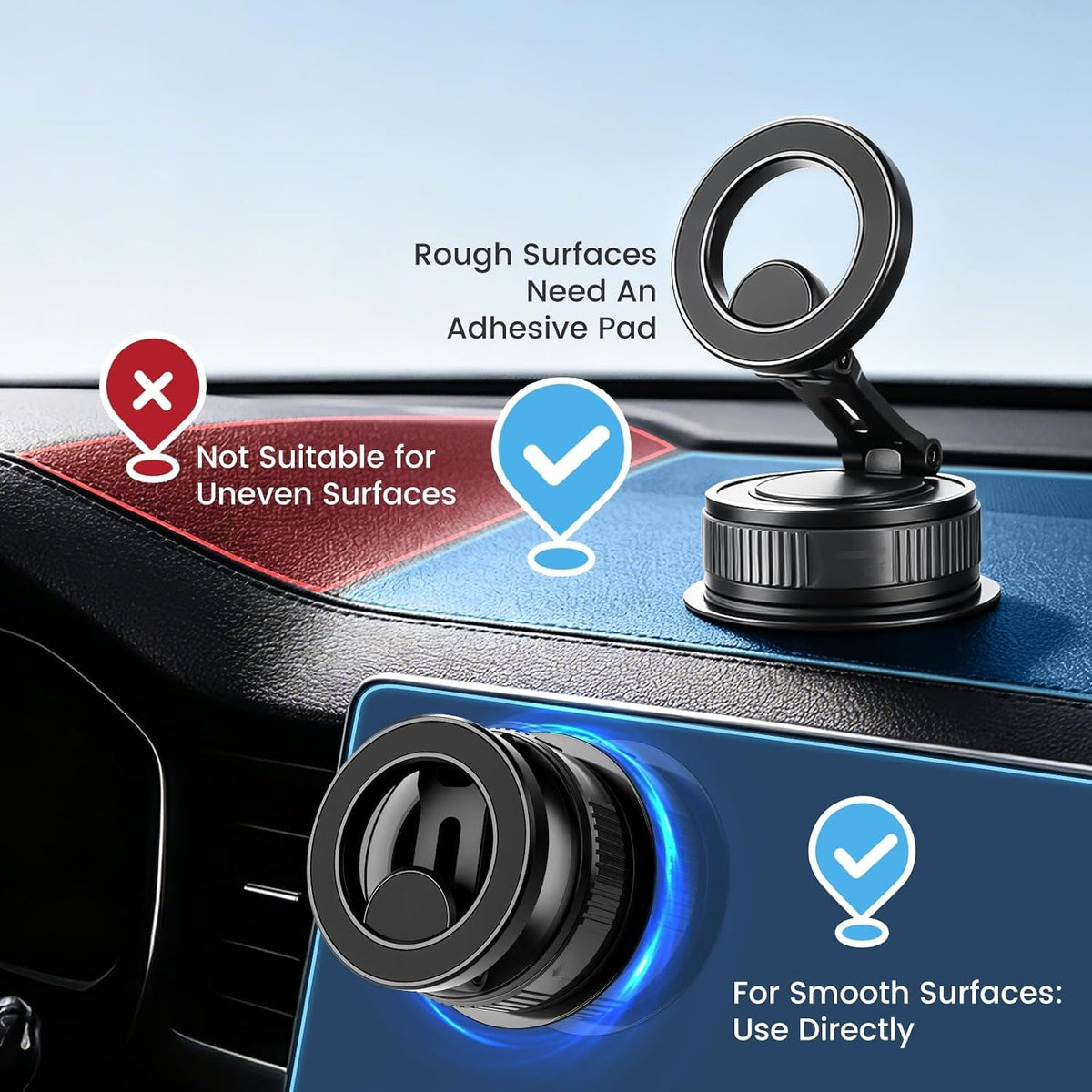 Magnetic Phone Mount | AstroNova- Black Grey