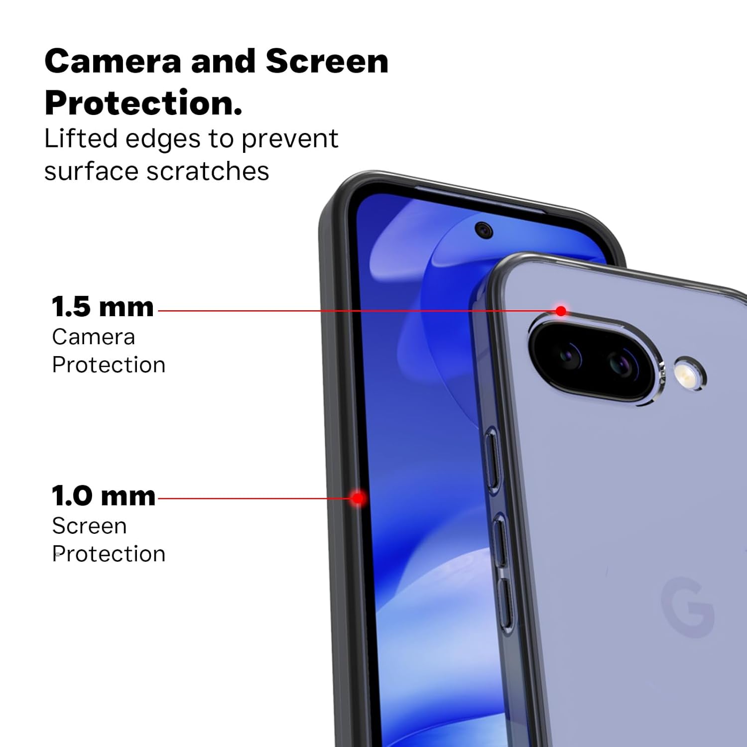 Google Pixel 9a Back Cover Case | Clear Hybrid - Clear Smoke