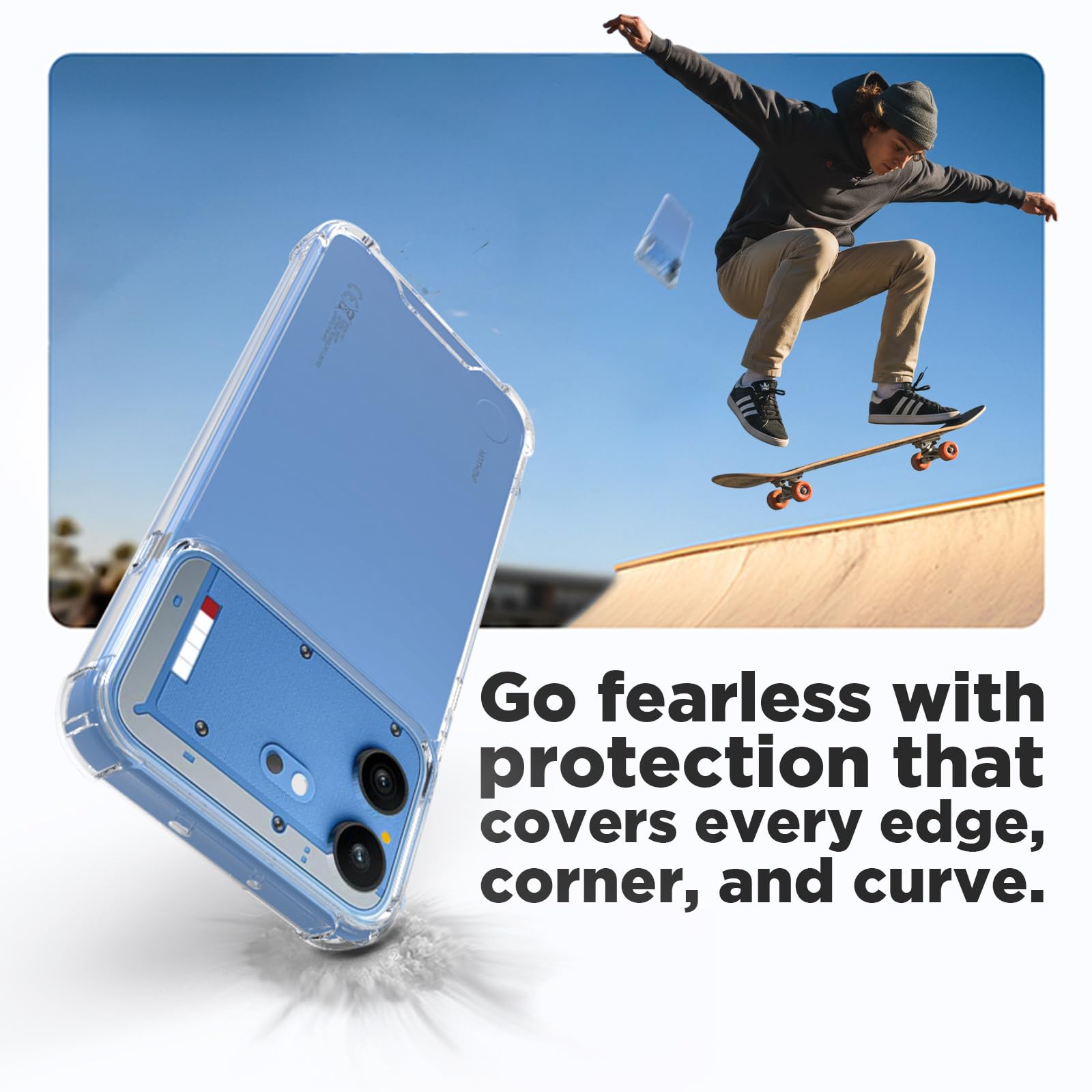 Nothing Phone 4b Back Cover Case | Clear Hybrid - Clear