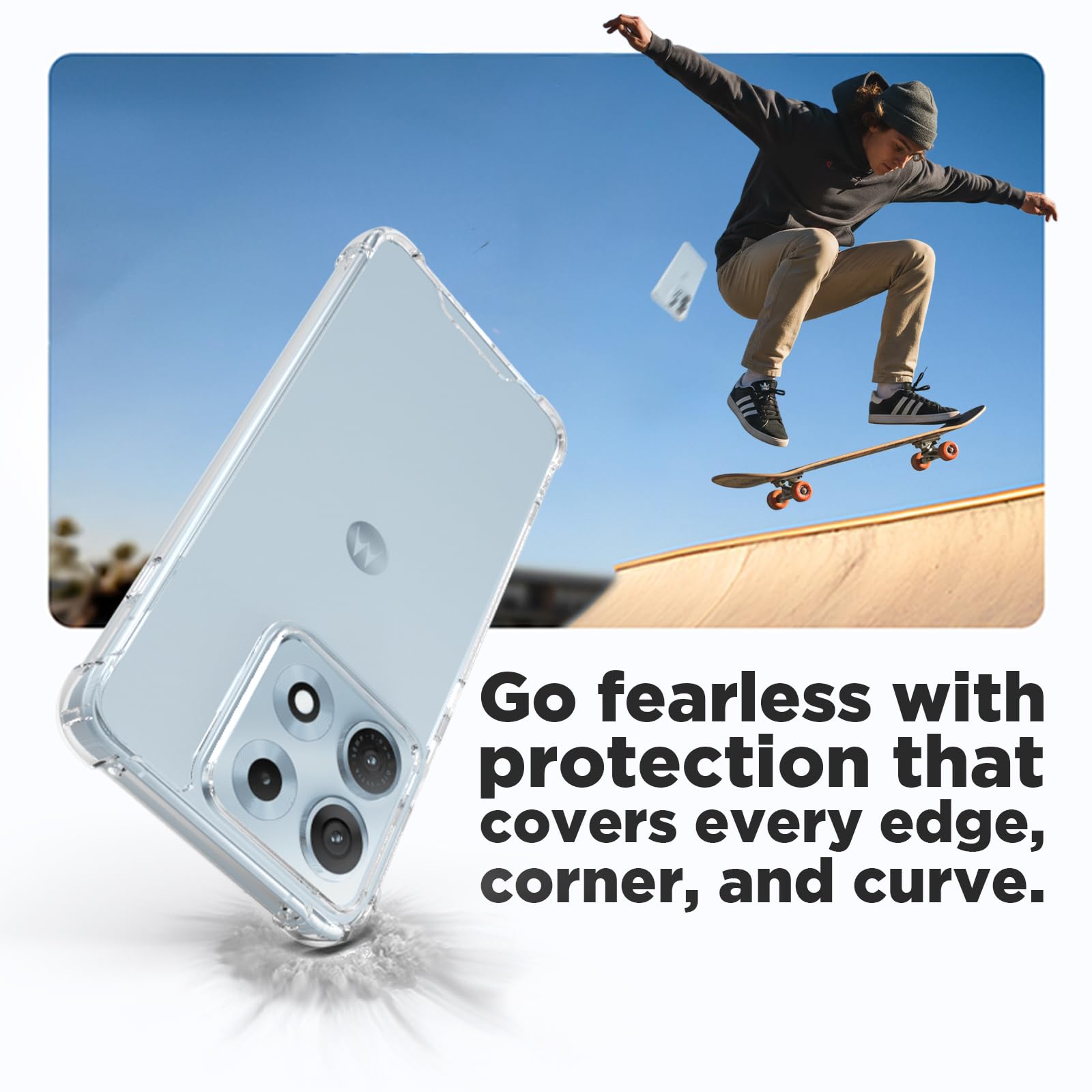 Motorola Edge 70 Max Back Cover Case | Clear Hybrid - Clear