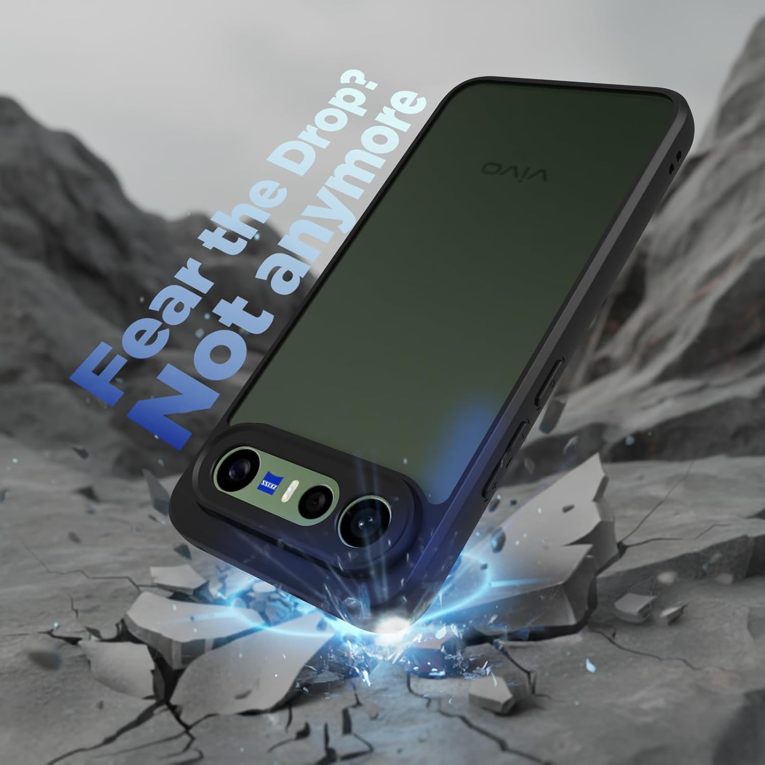 Vivo X300 FE Back Cover Case | Sleek Hybrid - Matte Black