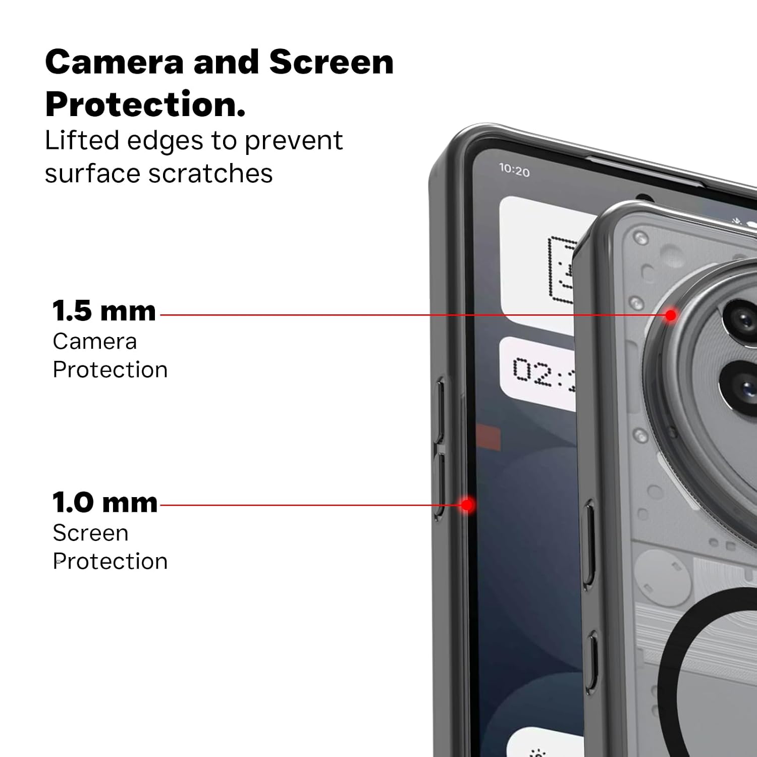 Nothing Phone 3a Pro Back Cover Case | Sleek Hybrid - Matte Black Magnetic