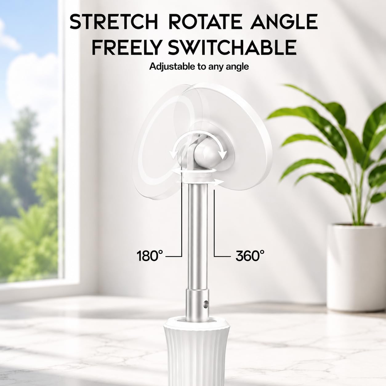 Magnetic Selfie Stick Tripod | 360 Degree Rotatable Phone Holder - White
