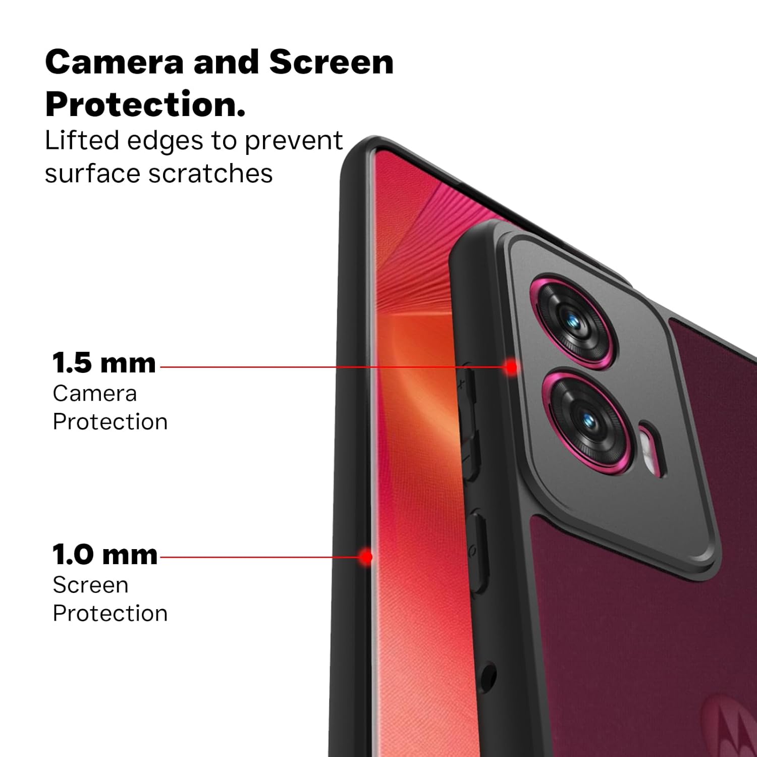 Motorola Edge 50 Fusion / G96 5G Back Cover Case | Sleek Hybrid - Matte Black