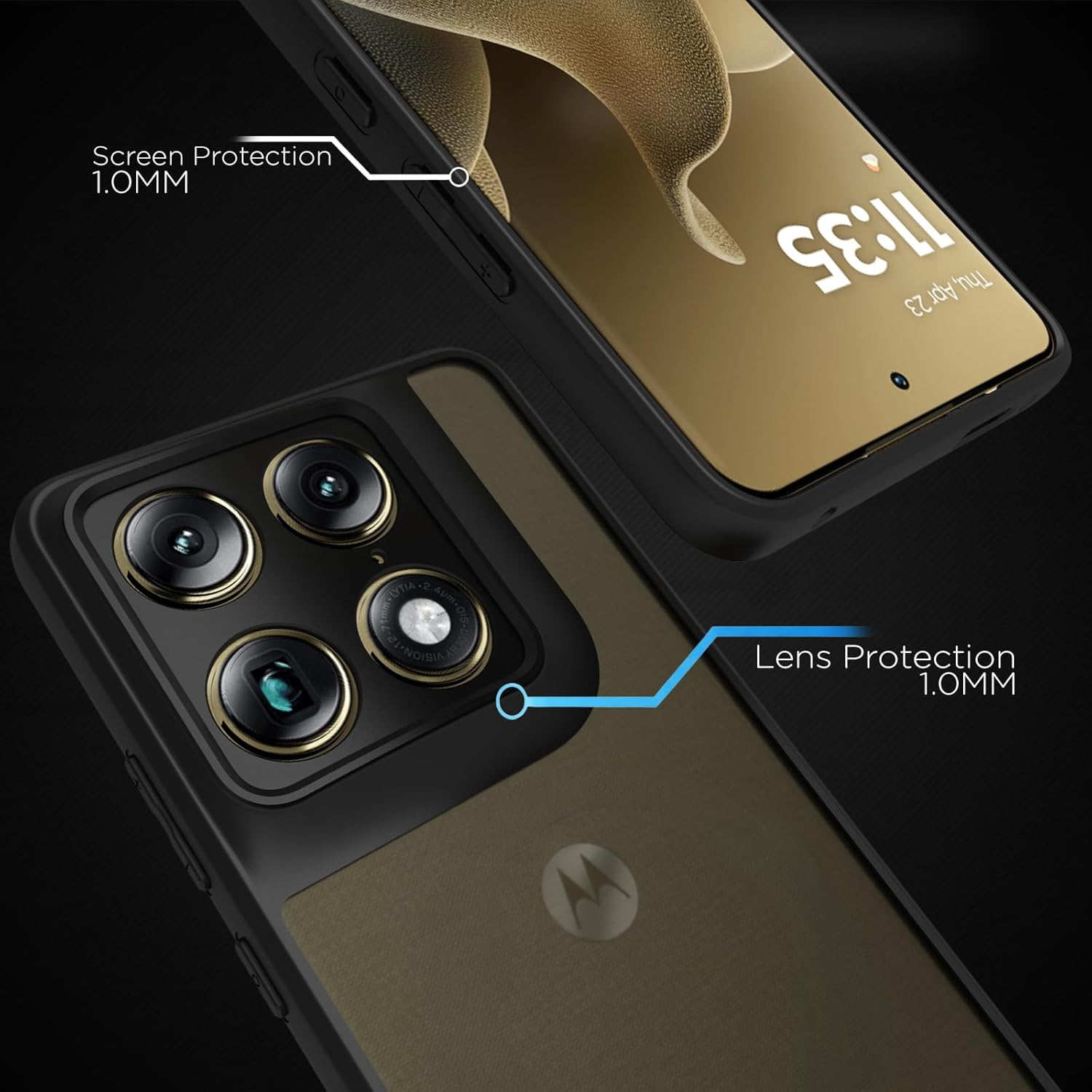 Motorola Signature Back Cover Case | Sleek Hybrid - Matte Black