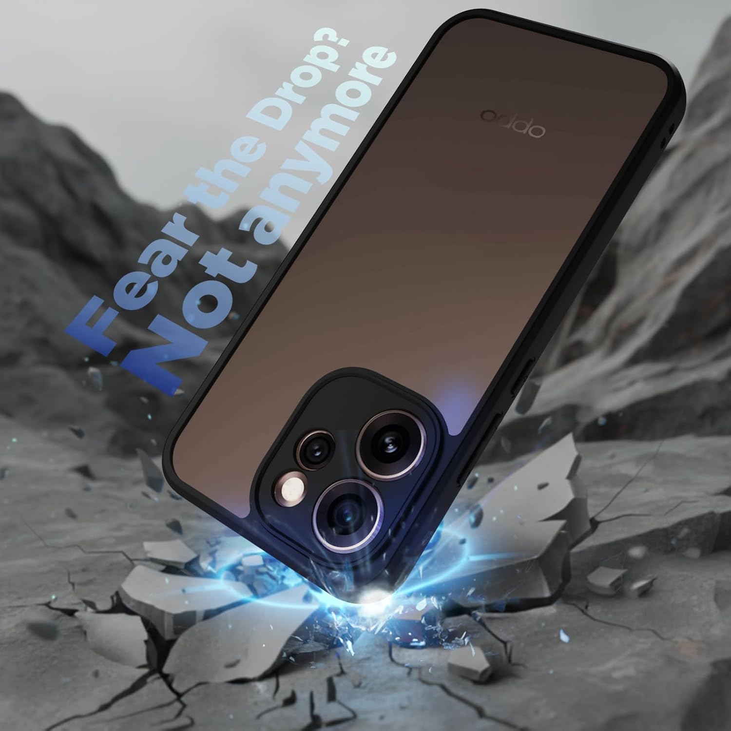 Oppo Reno15 Pro Back Cover Case | Sleek Hybrid - Clear Black