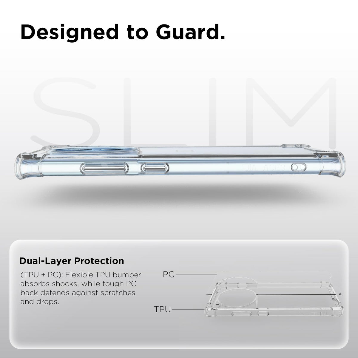 OnePlus 12R Back Cover Case | Clear Hybrid - Clear