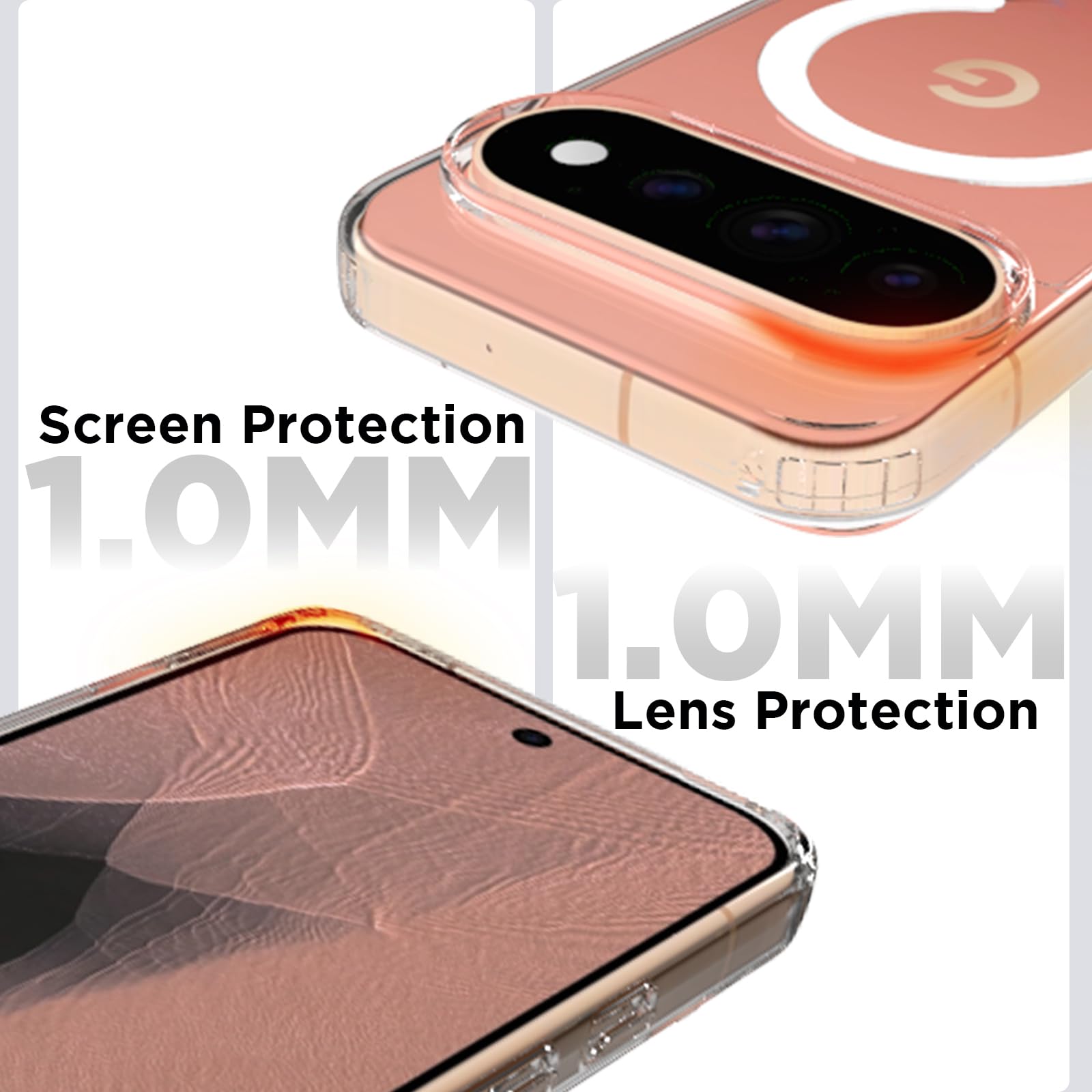 Google Pixel 11 / Pixel 11 Pro Back Cover Case | Clear Hybrid - Clear Magnetic
