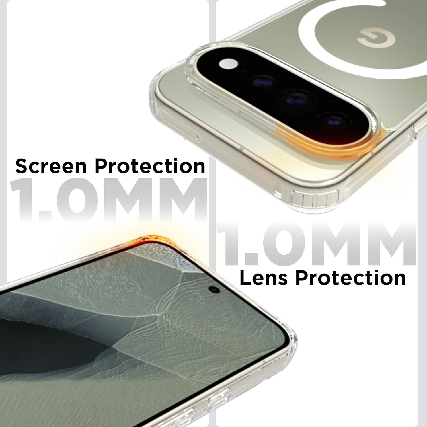 Google Pixel 11 Pro XL Back Cover Case | Clear Hybrid - Clear Magnetic