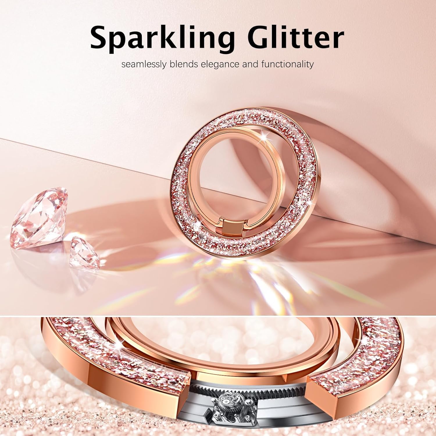 MagSafe Phone Grip & Stand | Ring Holder - Eternal Rose Gold