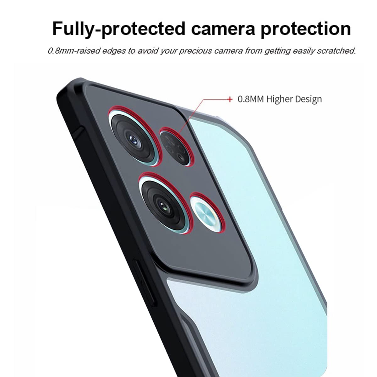 Oppo Reno 8 Pro 5G Back Cover Case | Xundd - Black