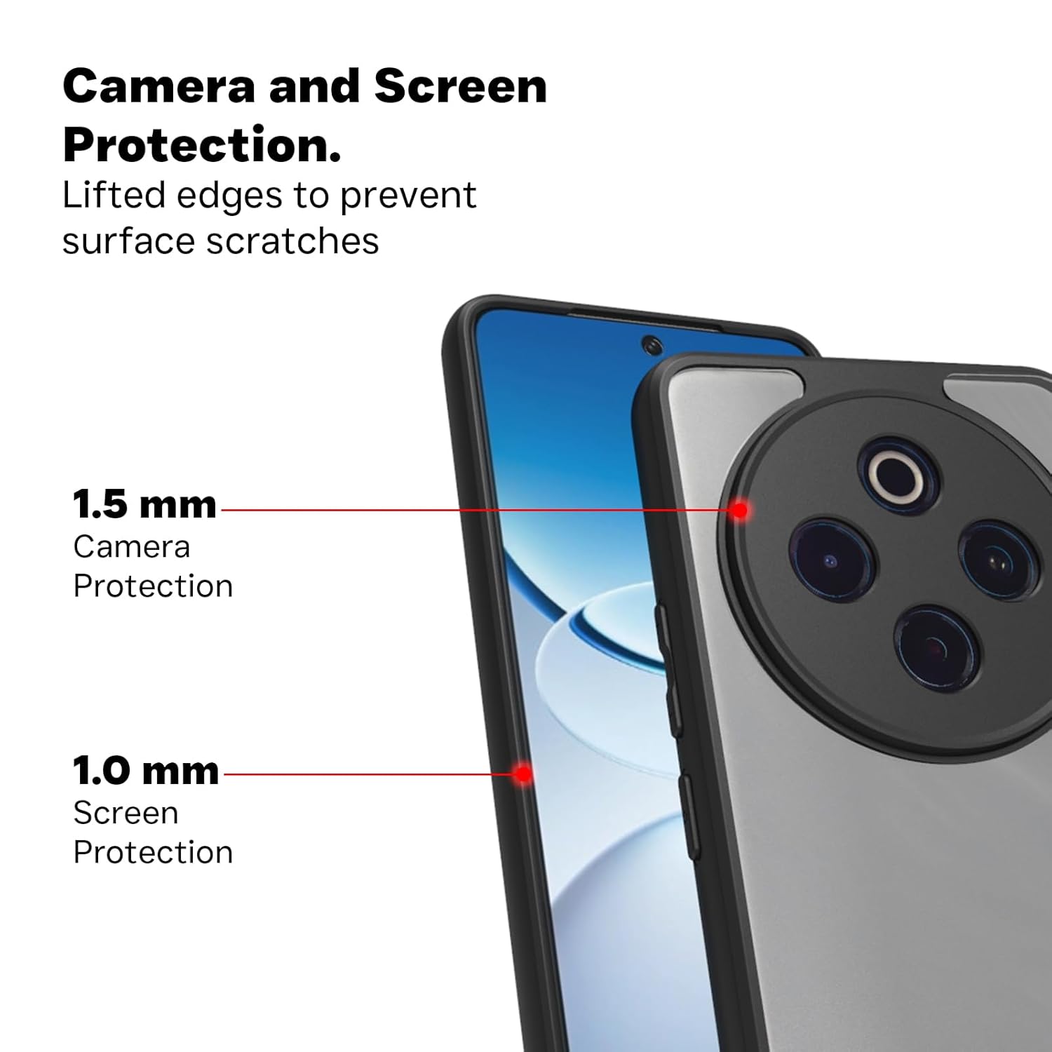 iQOO Z10 5G / Vivo T4 5G Back Cover Case | Sleek Hybrid - Matte Black