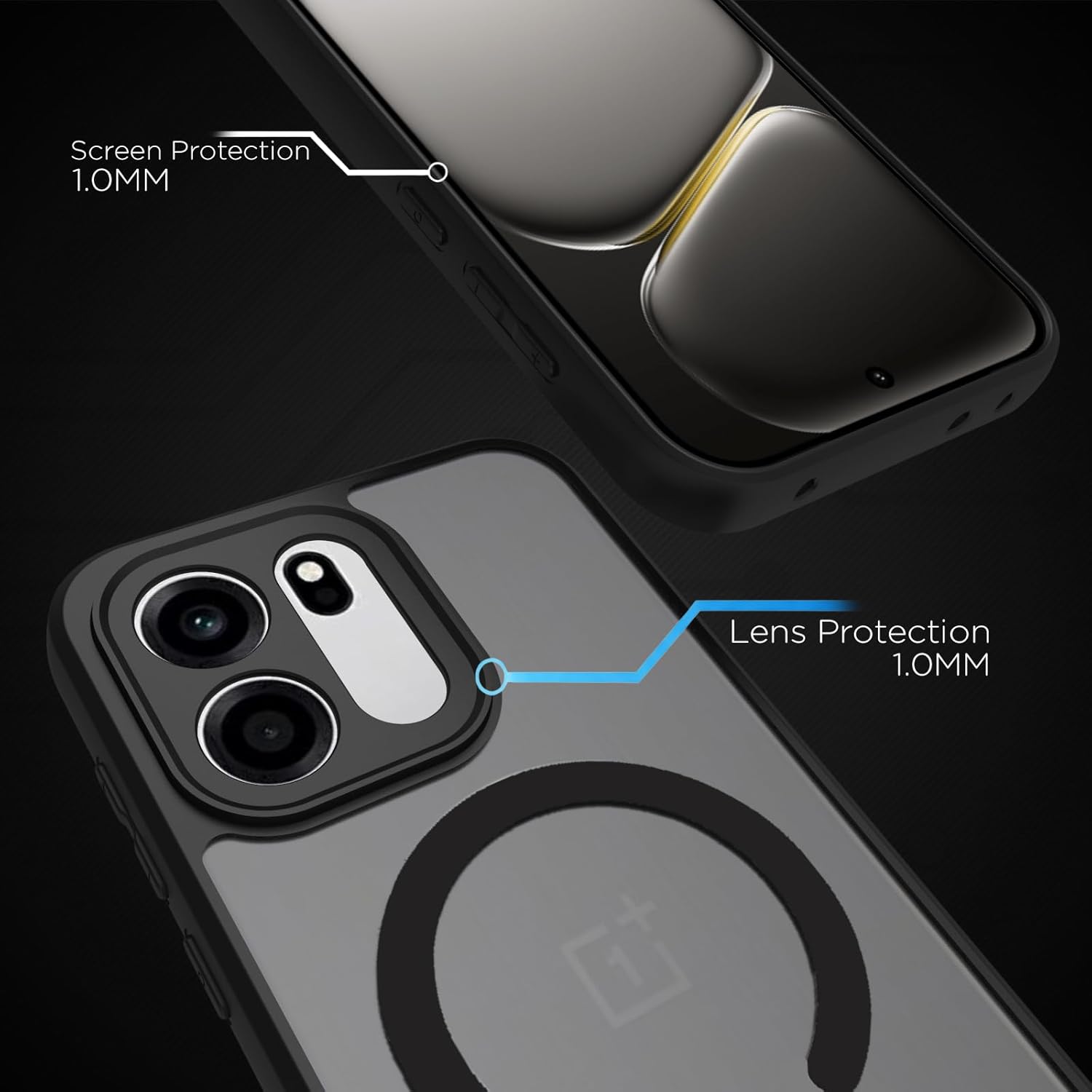 OnePlus Nord CE 6 5G Back Cover Case | Sleek Hybrid - Matte Black Magnetic