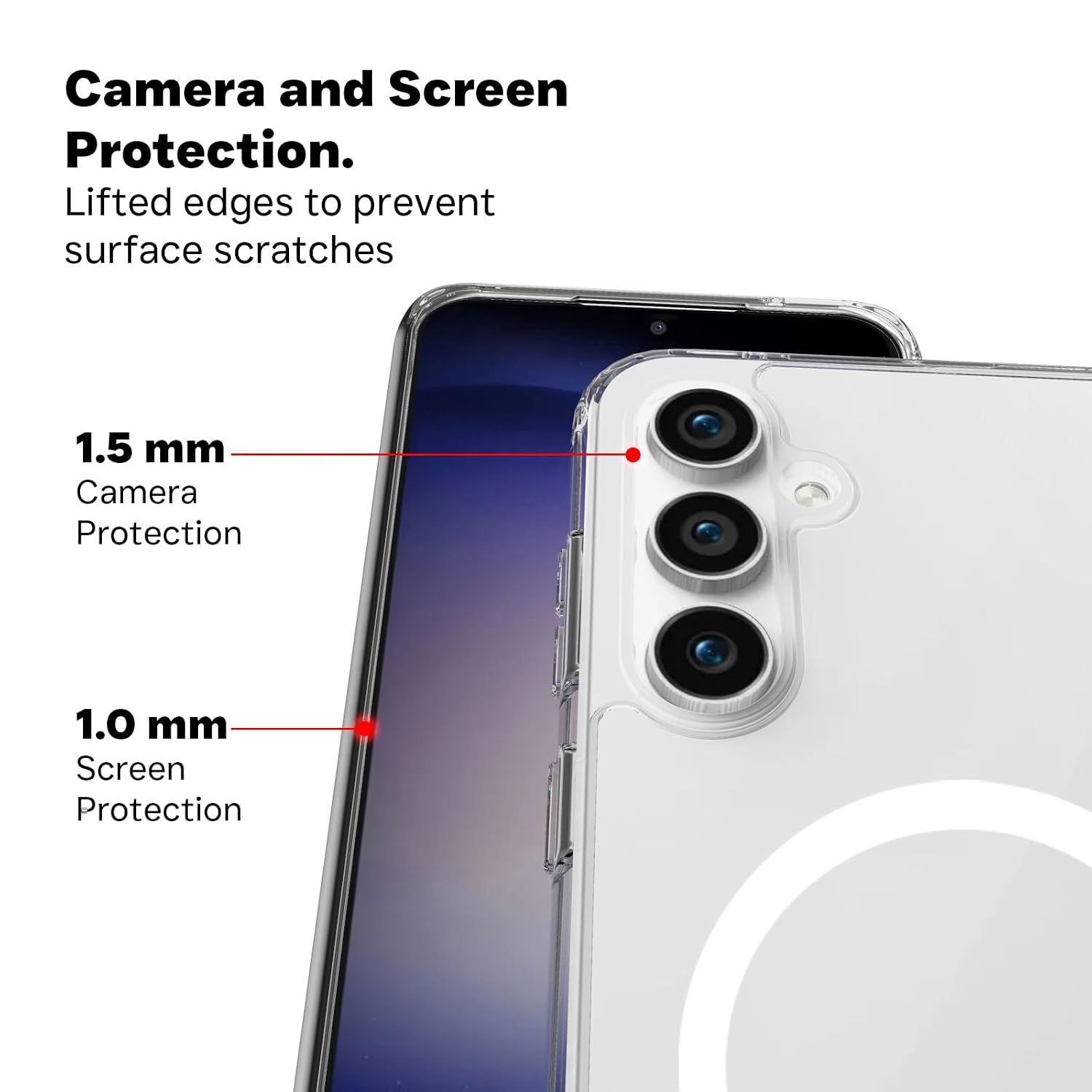 Samsung Galaxy S23 FE Back Cover Case | Sleek Hybrid - Clear Magnetic
