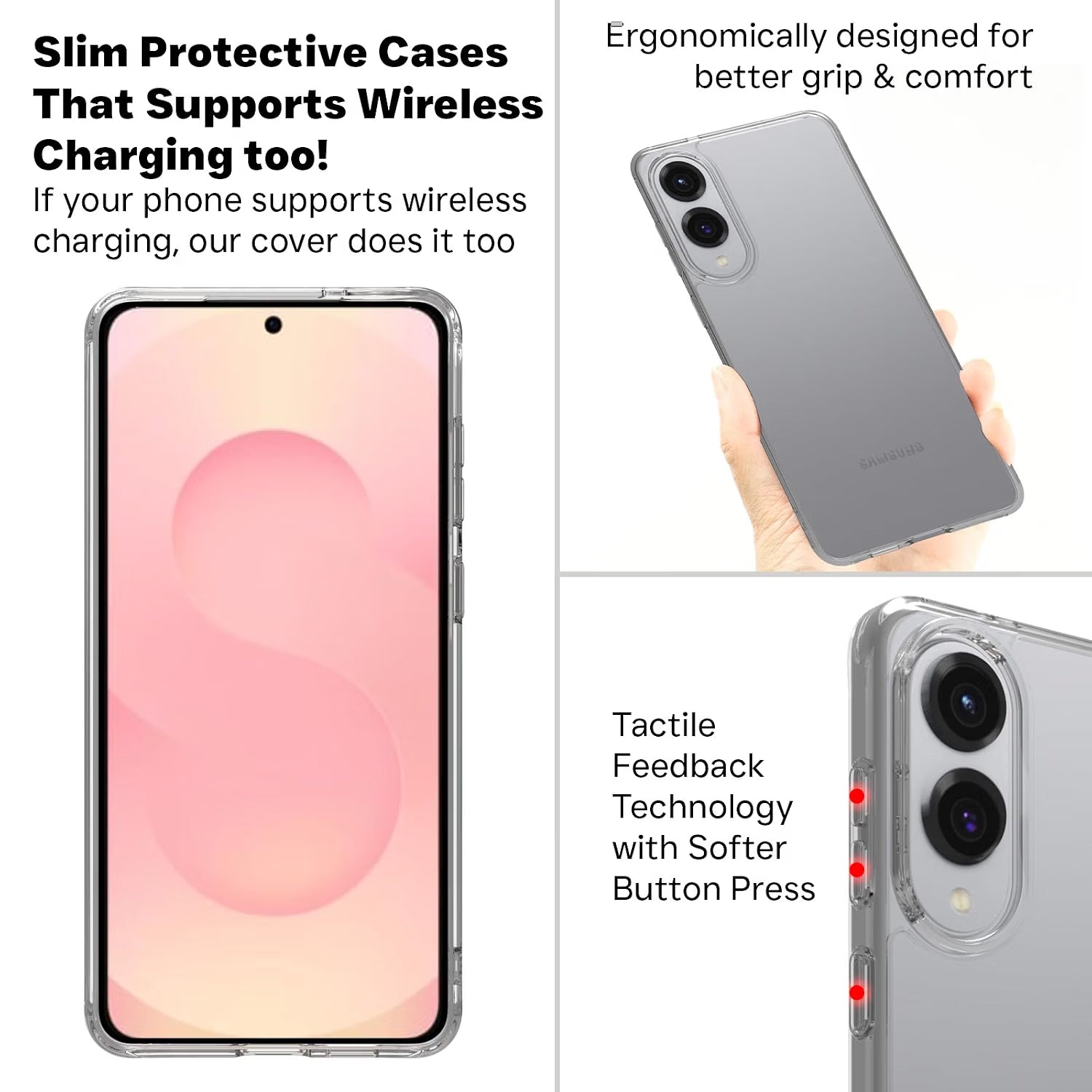 Samsung Galaxy S25 Edge Back Cover Case | Clear Hybrid - Clear