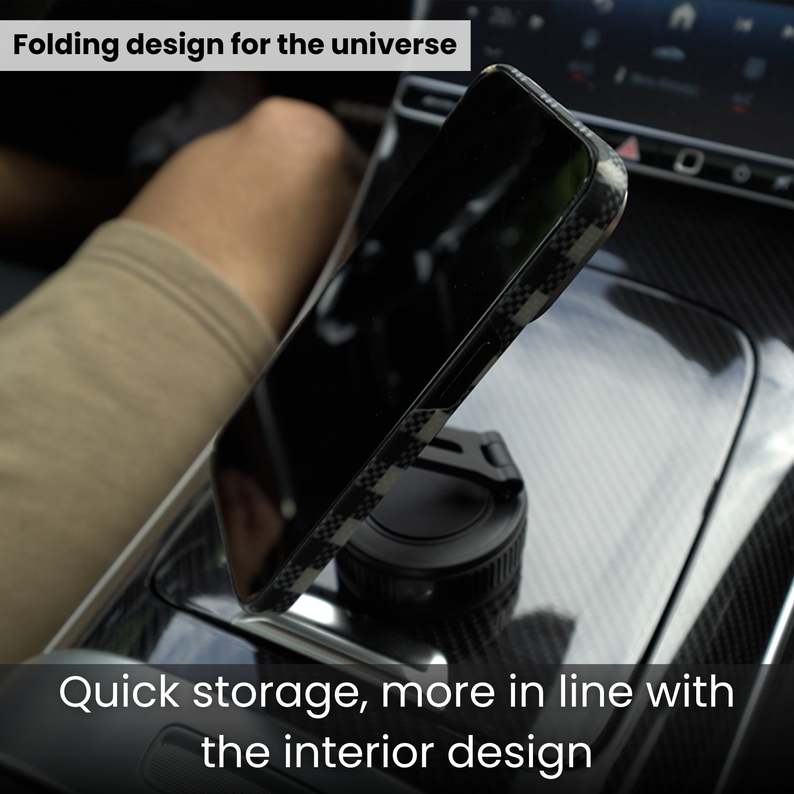 Magnetic Phone Holder | Adjustable Foldable Mount - AstroNexus Black