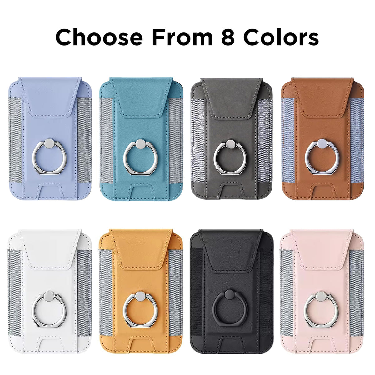 Magnetic Phone Wallet with Grip | Titan - Grey