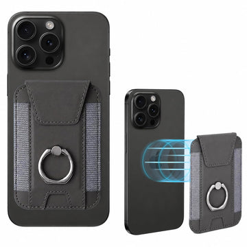 Magnetic Phone Wallet with Grip | Titan - Grey
