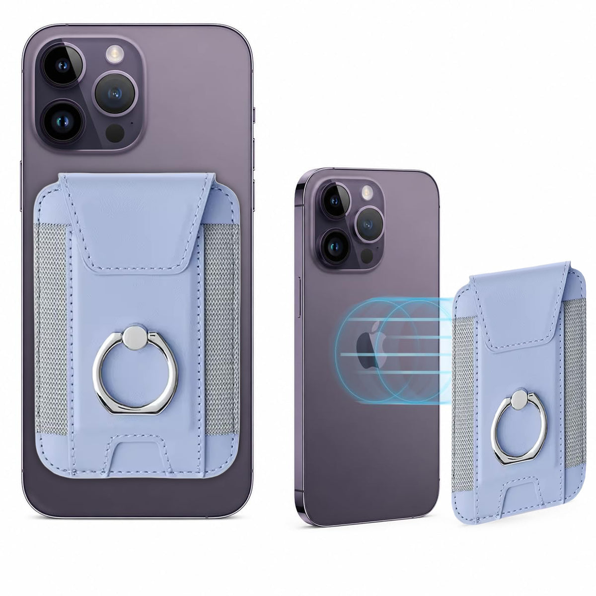 Magnetic Phone Wallet with Grip | Cosmic - Purple