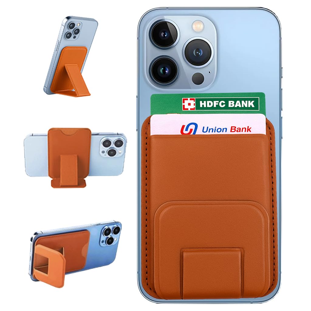 Phone Wallet | Card Holder with Stand - Mocha Brown