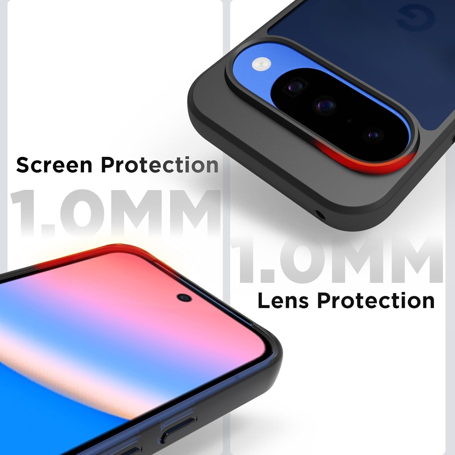 Google Pixel 10 / 10 Pro Back Cover Case | Sleek Hybrid - Smoke Black