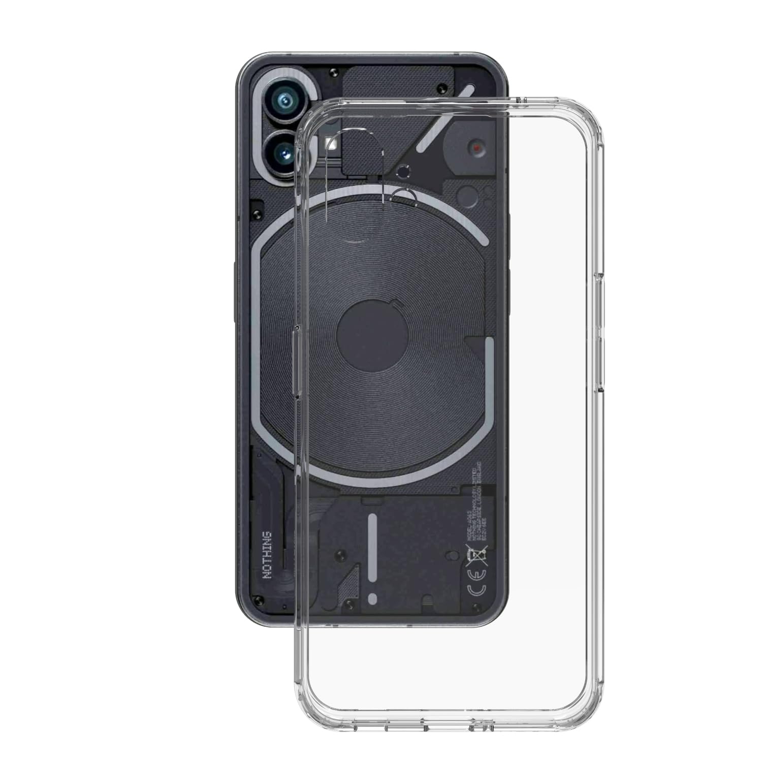 Nothing Phone 1 Back Cover Case | Clear Hybrid - Clear Magnetic