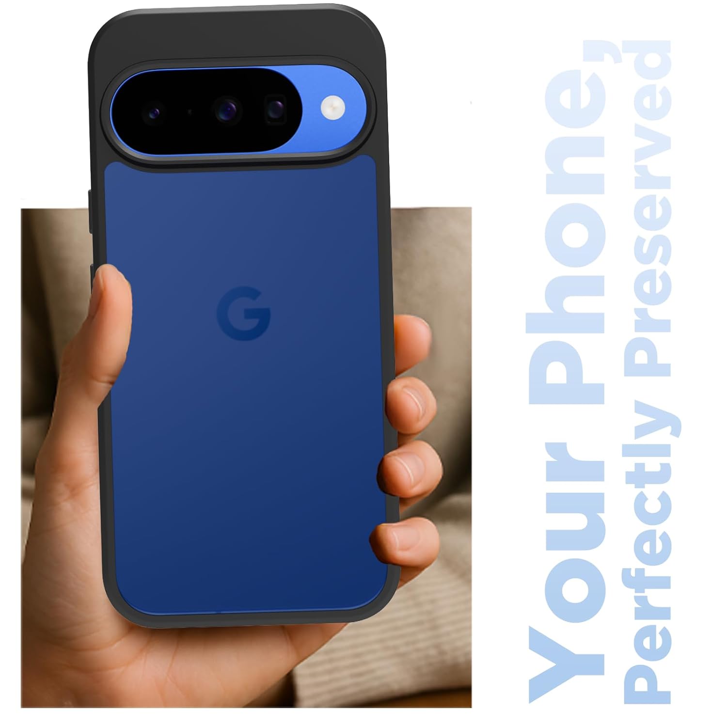 Google Pixel 10 / 10 Pro Back Cover Case | Sleek Hybrid - Smoke Black