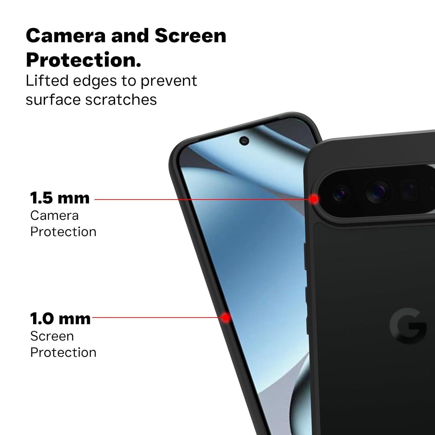 Google Pixel 10 Pro XL Back Cover Case | Sleek Hybrid - Matte Black