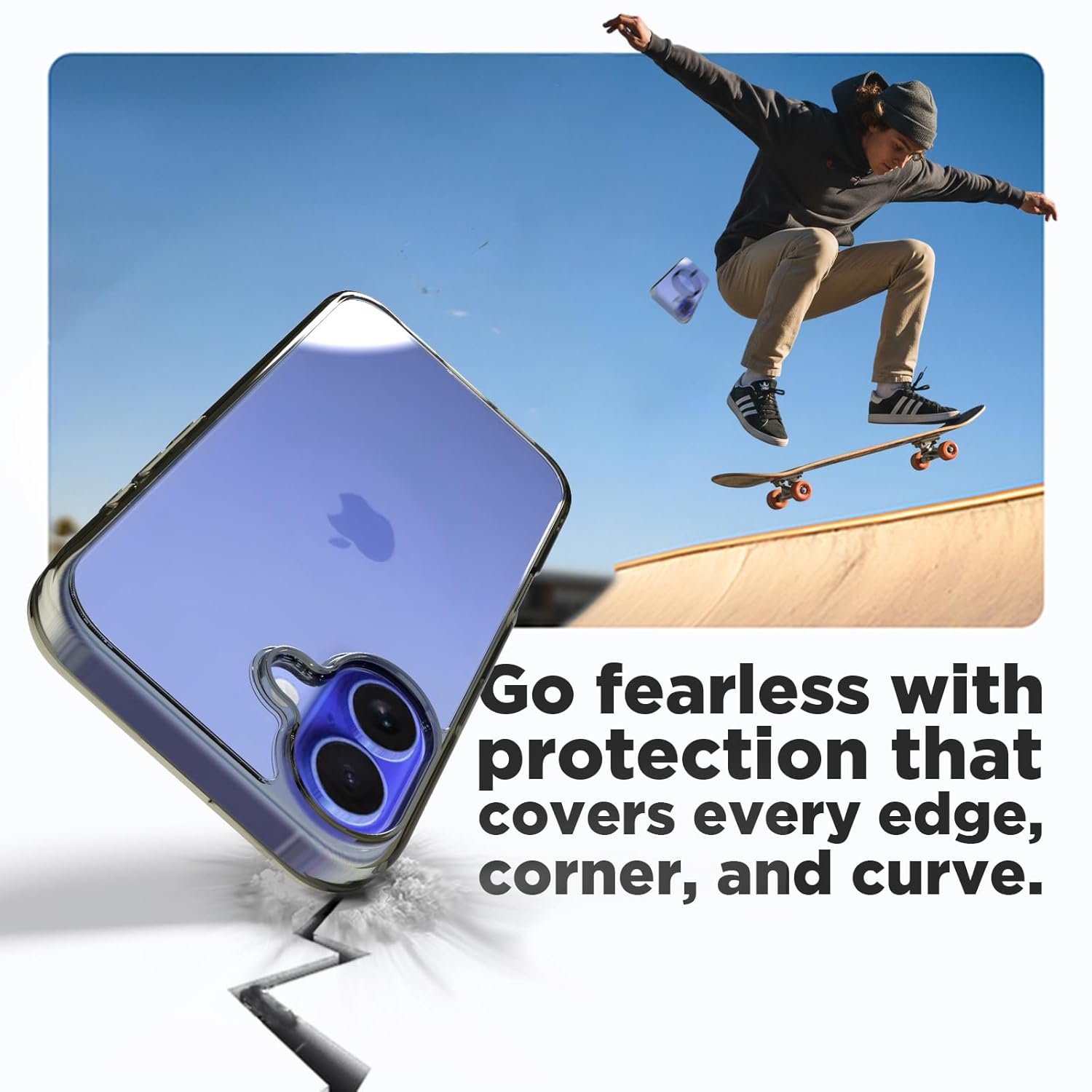 iPhone 16 Back Cover Case | Clear Hybrid - Clear