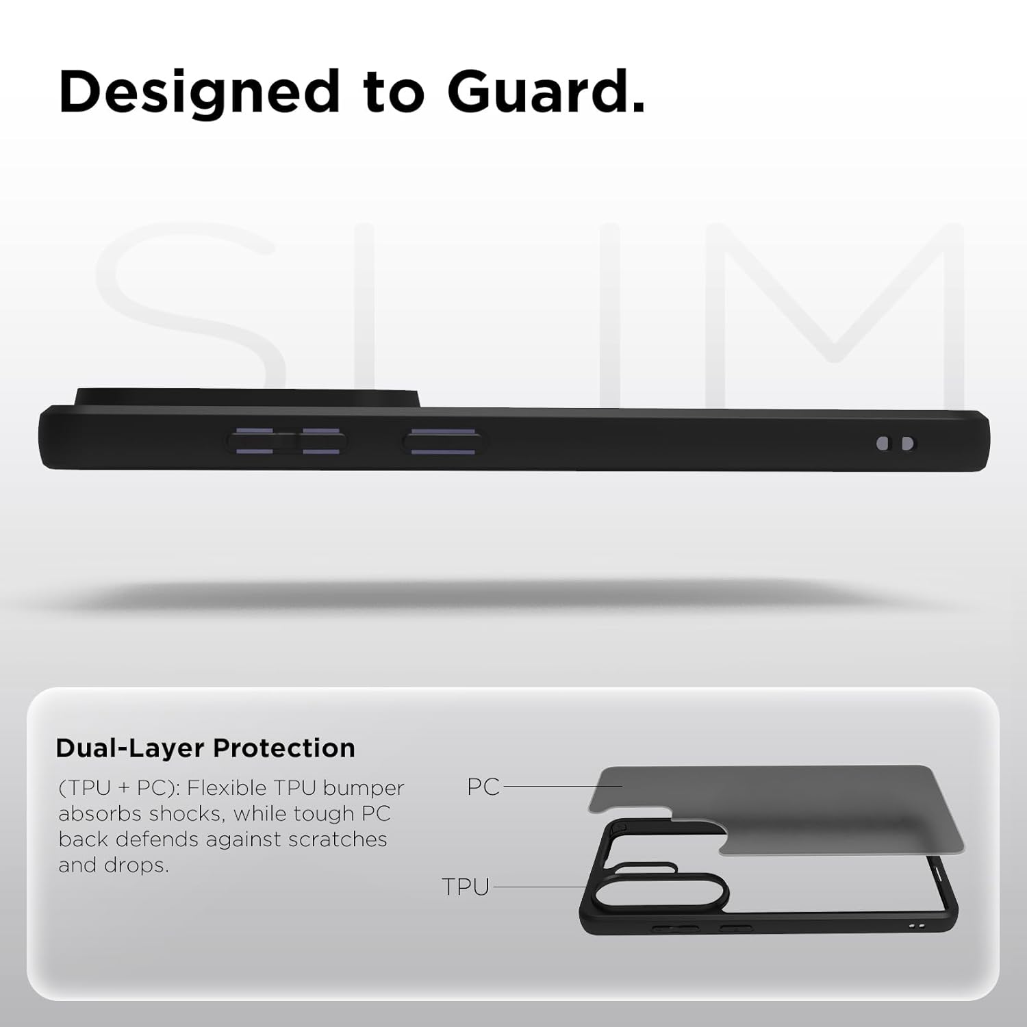 Samsung Galaxy S26 Ultra Back Cover Case | Sleek Hybrid - Matte Black