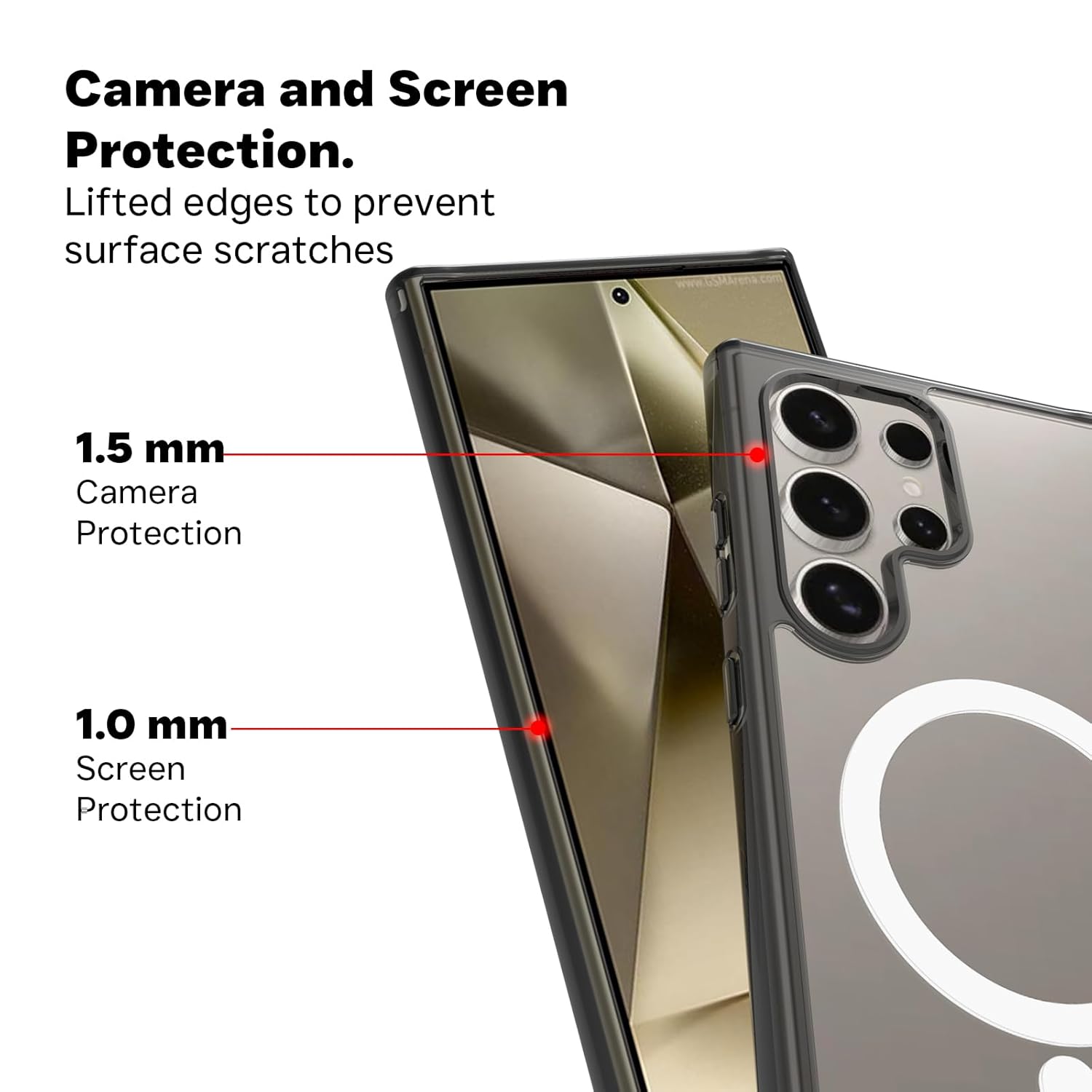 Samsung Galaxy S24 Ultra Back Cover Case | Clear Hybrid - Clear Magnetic