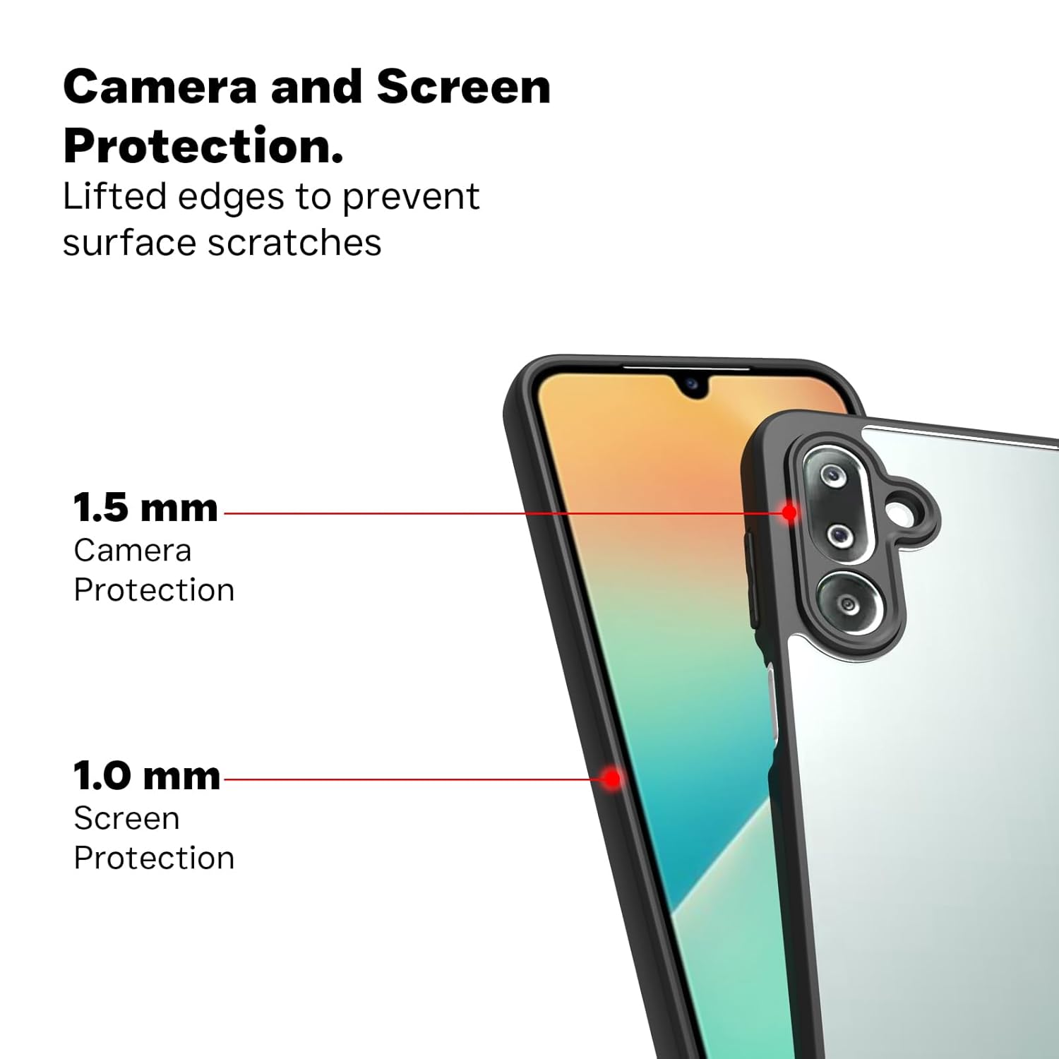 Samsung Galaxy M36 5G / Galaxy F36 5G Back Cover Case | Clear Hybrid - Clear Black