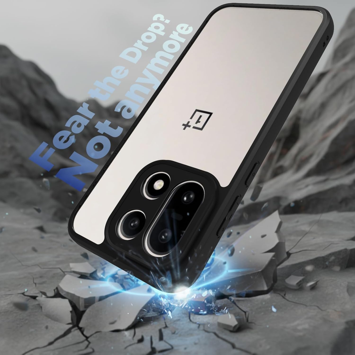 OnePlus 15 5G Back Cover Case |  Sleek Hybrid - Clear Black