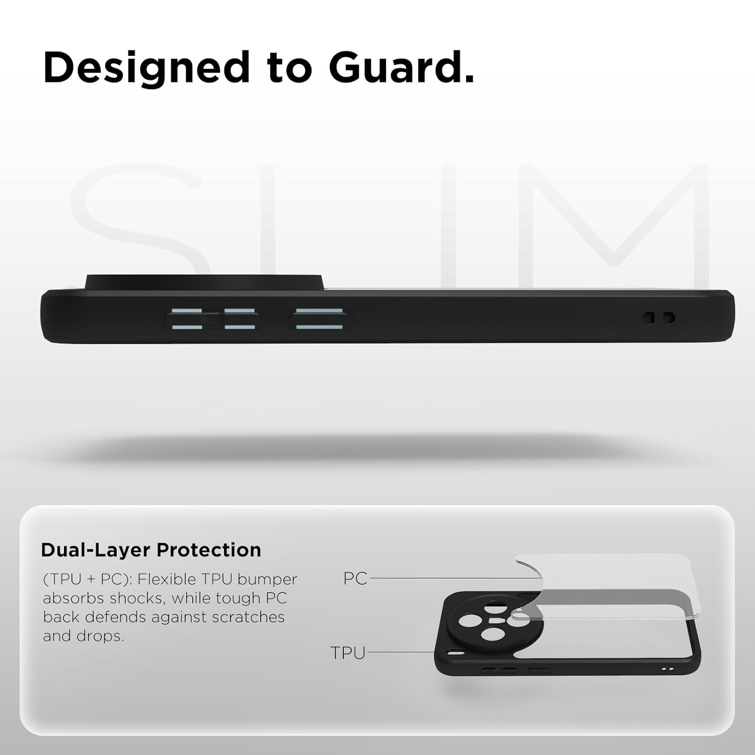 Vivo X300 5G Back Cover Case | Sleek Hybrid - Clear Black