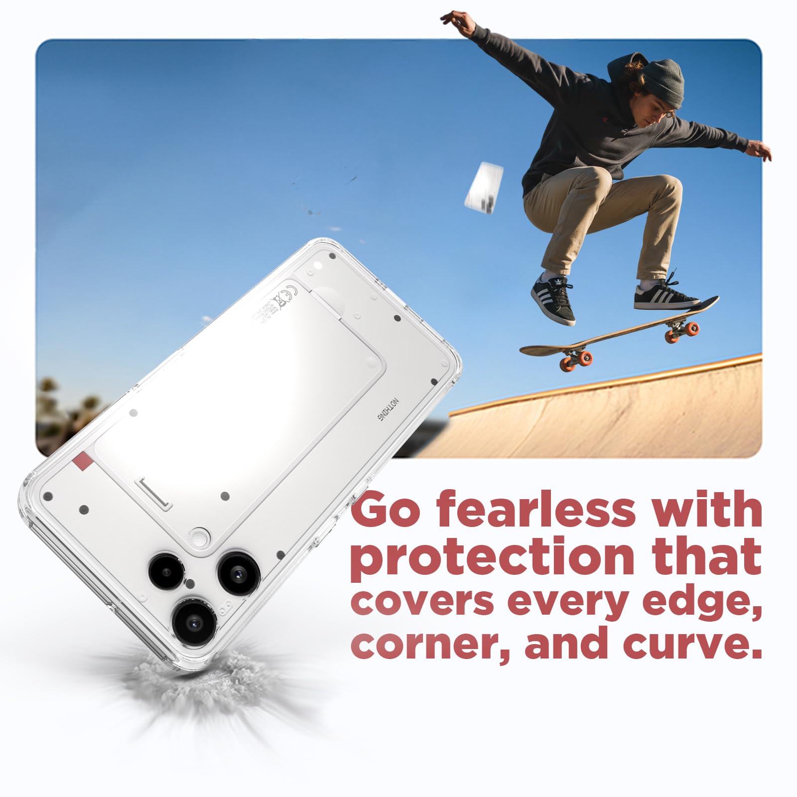 Nothing Phone 3a Lite 5G Back Cover Case | Clear Hybrid - Clear