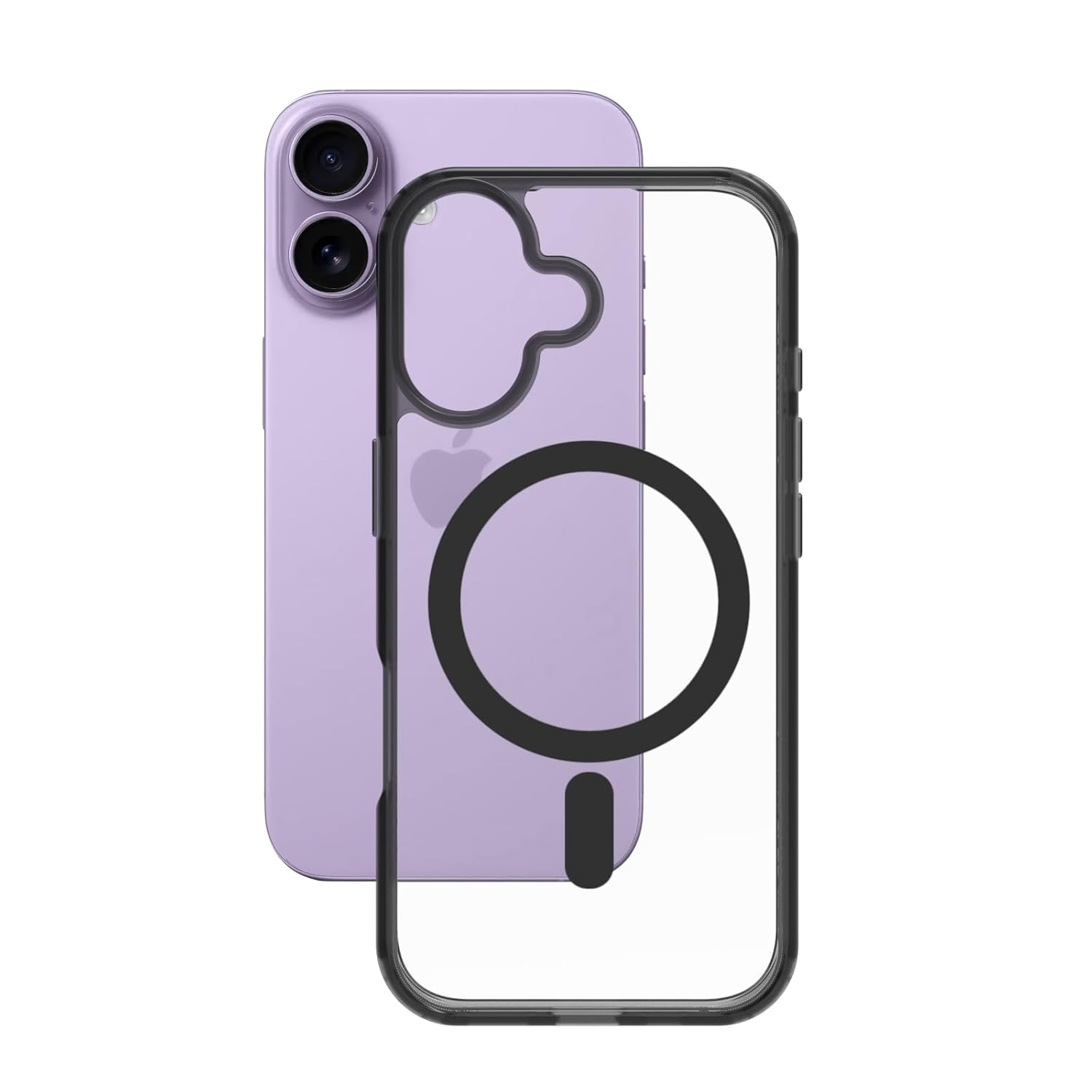 iPhone 17 Back Cover Case | Clear Hybrid - Clear Smoke Magnetic