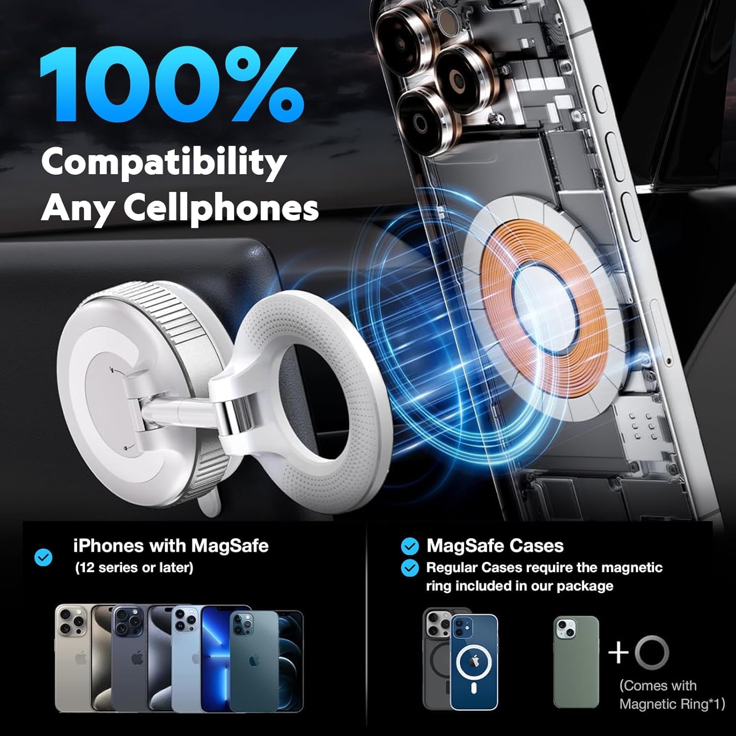Magnetic Phone Mount | AstroMax - White