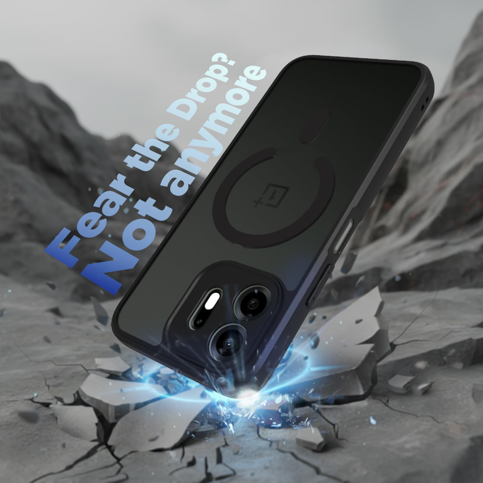 OnePlus N6 Back Cover Case | Sleek Hybrid - Matte Black Magnetic