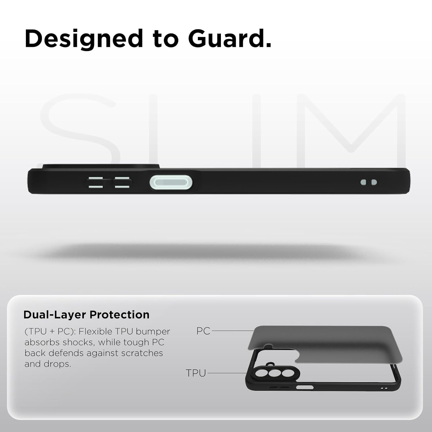 Samsung Galaxy A27 Back Cover Case | Sleek Hybrid - Matte Black
