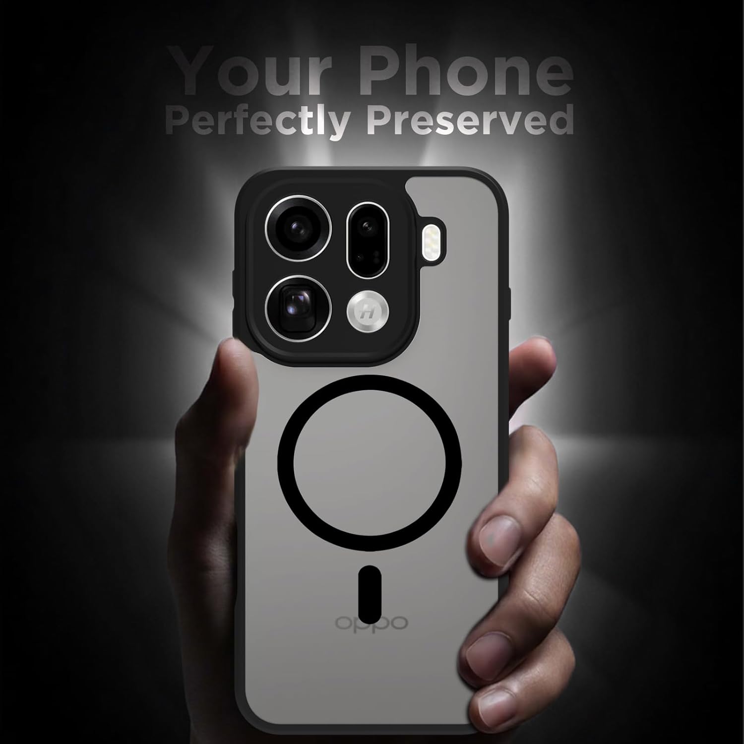 OPPO Find X9 Pro 5G Back Cover Case | Sleek Hybrid - Matte Black Magnetic